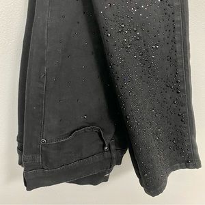 NY & COMPANY 🪩 Jeweled Black Skinny Jean - Size 14